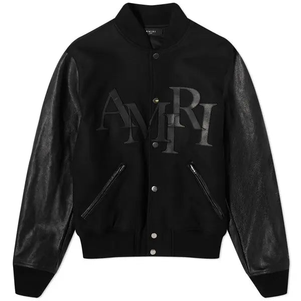 Veste Bomber Noire Amiri – Style Urbain Élégant