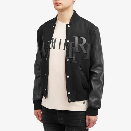 Veste Bomber Noire Amiri – Style Urbain Élégant